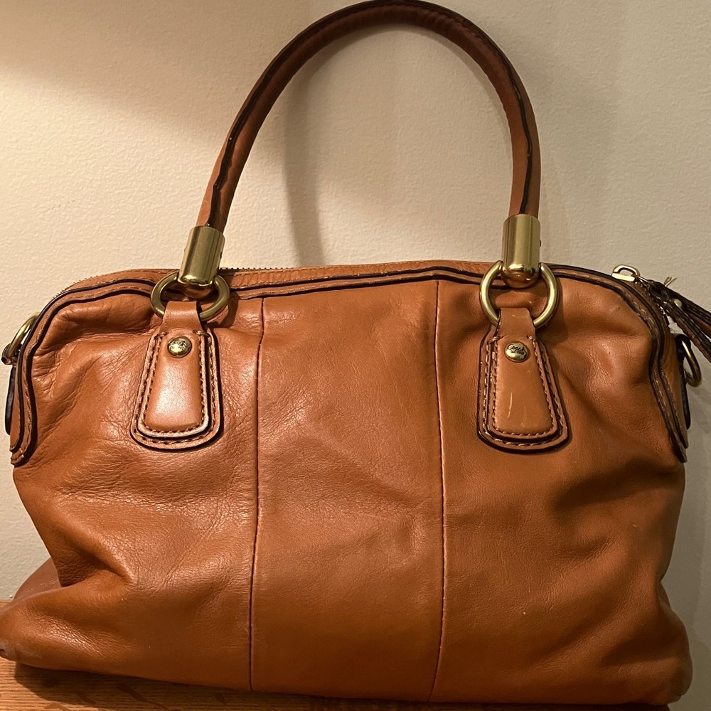 Coach Tan Leather Handbag - Picture 5 of 12